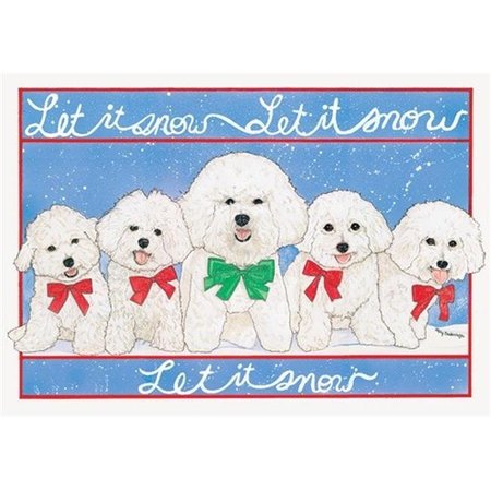 Pipsqueak Productions Pipsqueak Productions C497 Holiday Boxed Cards- Bichon Frise C497